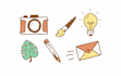 make simple, unique and hand drawn custom icons set