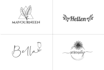 do modern feminine custom signature logo design