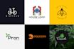 design abstract modern business startup tech ai saas software logo design