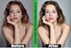 retouch high end beauty, skin, and face retouching portrait