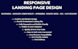 create modern and responsive landing page design