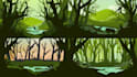 create illustration vector for nature , mountain and other