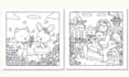 draw coloring activity book pages for children