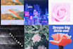 design one word aesthetic album cover
