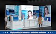 design backdrop, trade show booth with 2d plan