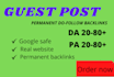do guest post outreach with do follow backlinks