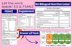 create fda, cfia, eu, fsanz compliant nutrition facts label