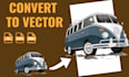 do manual vector tracing, redraw, convert image to vector