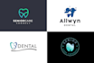 design a modern dental logo for dentist, clinic, and dental care brand
