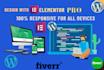 build a wordpress website using elementor pro