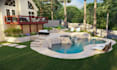 design backyard front yard garden pool patio deck terrace 3d landscape rendering