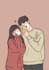 draw cute couple illustration from your photo