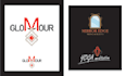 monogram initials lettering logo and flyer design