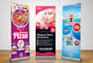 design roll up banner, retractable, pop up banner, backdrop, pull up, signage