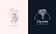 do minimal hand drawn feminine logo design free mockup