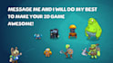 create 2d game character design and animation