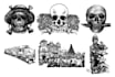 create hand drawn line art black and white from your picture or concept