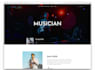 design a modern music website for artists, djs, and labels