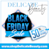 make black friday new year, season sale, christmas, or valentine day flyer