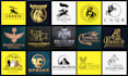 design minimalist custom line luxury animal, pet, dog, bird, and horse logo
