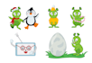 draw stickers or cute cartoon vector illustration