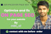do on page SEO and technical on page optimization with yoast