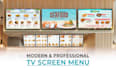 design digital menu boards for restaurants or TV screens