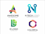 design modern and simple animal colorful logo gradient