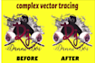 convert to vector tracing of image, logo into, svg, eps, ai, pdf, png, cdr, dxf