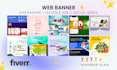 design exclusive digital web banners, print banners