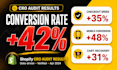 do shopify store cro audit to fix low conversion and increase sales