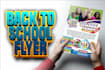 do back to school kids school flyer