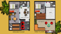 render 2d plans elevation and section in photoshop