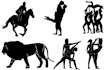 draw black and white line art vector silhouette logo outline