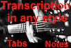 make professional bass tabs for any song