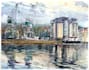 paint architecture or cityscape in watercolor