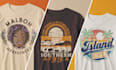 create vintage retro hand drawn t shirt design