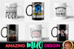 make amazing typography and custom coffee mug design