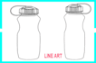 create vector line art, illustrations,drawing,outline