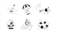 draw line art vector icons illustration doodles