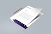 design professional letterhead with editable word template