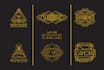 create 3 unique logo designs art deco style
