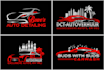 do car wash, mobile detailing, auto repair, and car logo