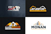 design excavation, construction, real estate logo
