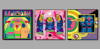 create psychedelic and trippy style illustration