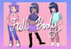draw 5 character sprites for your visual novel or youtube channel