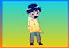 draw a fully colored anime chibi character illustration