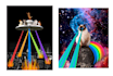 design a crazy space cat art