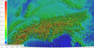 do model of terrain, dem, topography with  orthophoto