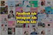 design 30 unique facebook and instagram posts banners ads in 24 hours